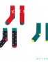 Muydemi 173077, Ανδρικές Χριστουγεννιάτικες  Κάλτσες Σετ 3 ζευγάρια, σε κουτάκι δώρου, MULTI COLOR